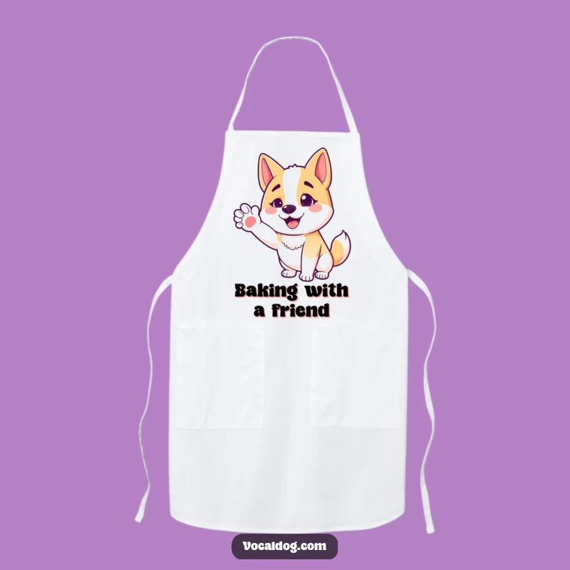 Funny Friendly Dog Apron - Happy Chef Dog, Welcoming Kitchen, Great Gift