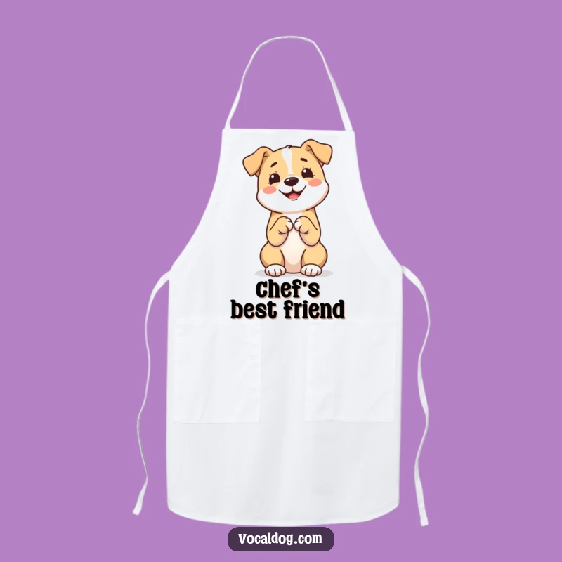 Funny Dog Chef Apron: Sitting Paws Together, Kitchen Pet Gift