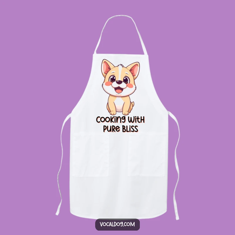 Funny Blissful Dog Apron - Happy Chef Dog, Pure Joy in Kitchen, Great Gift
