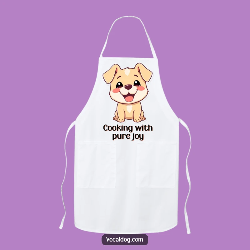 Funny Cooking Apron: Happy Dog Ears Back in Pure Delight