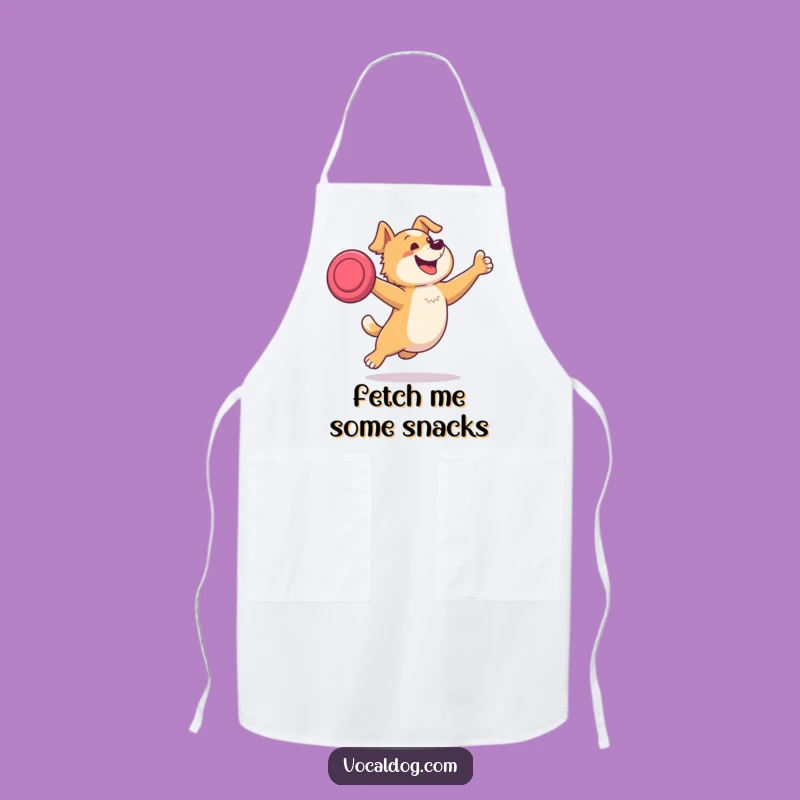 Funny Dog Frisbee Apron: Cook with Joy like a Pup’s Perfect Gift