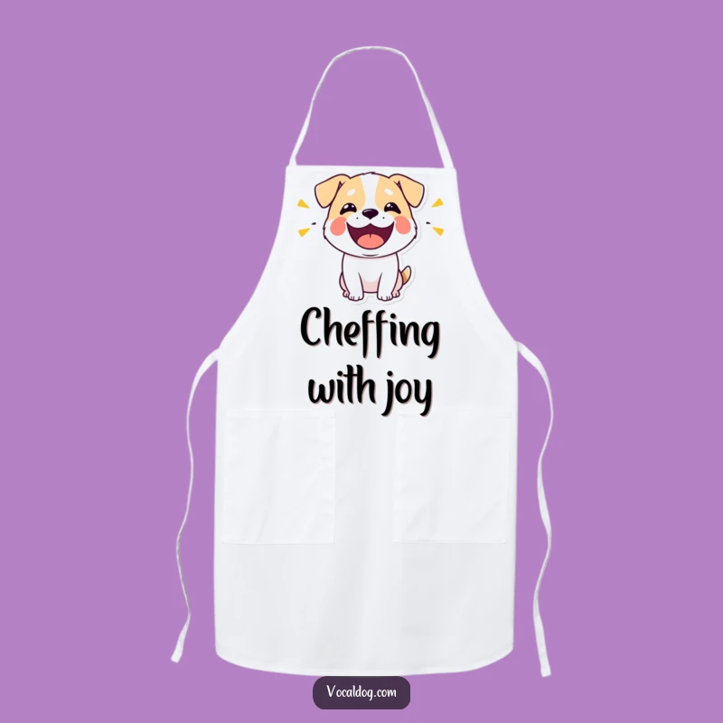 Funny Dog Happy Sounds Apron: Cook with Joy, Ideal Humorous Gift for Foodies