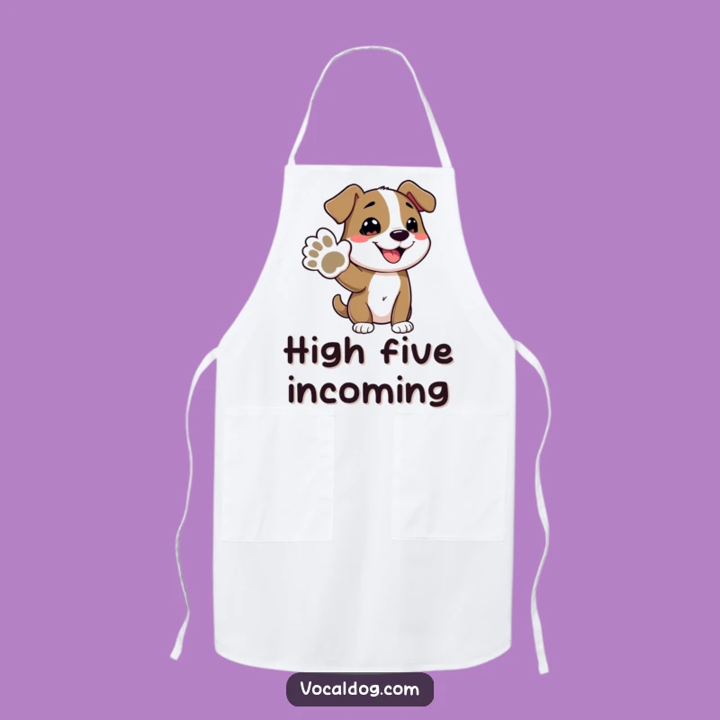 Funny Dog Offering Paw Apron: Cook Up Laughs in the Kitchen