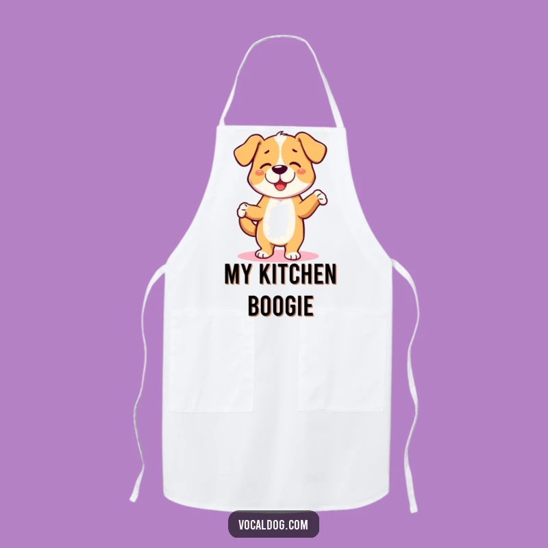 Funny Dancing Dog Chef Apron - Cook with Joy, Perfect Gift for Pet Chefs