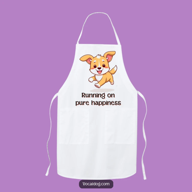 Funny Dog Running Apron: Cook with Speed and a Smile