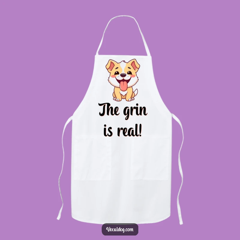 Funny Dog Happy Tongue Apron: Cook with a Smile!