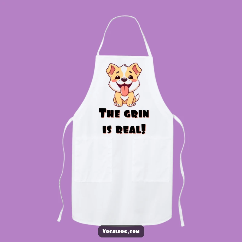 Funny Dog Happy Tongue Apron: Cook with a Smile!