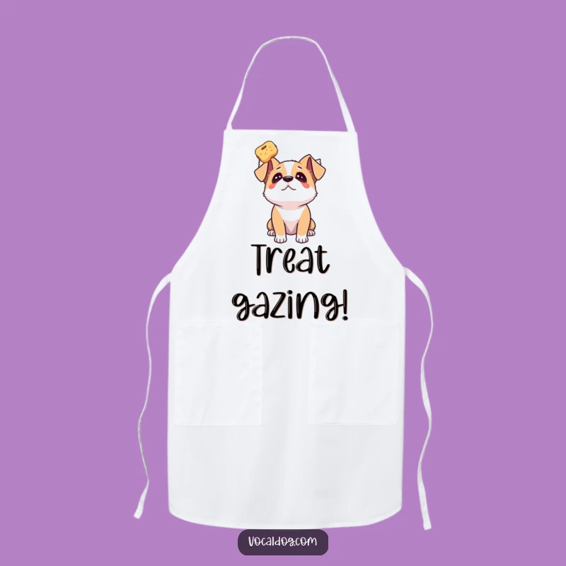 Funny Dog Treat Focused Apron: Cook with Intense Desire!