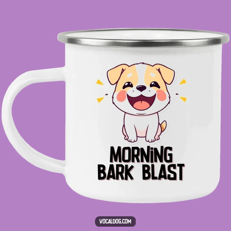 Funny Dog Happy Sounds Camping Mug: Adventure Fuel for Joyful, Humorous Outings