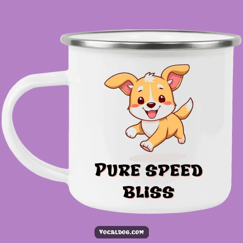 Funny Dog Running Camping Mug: Adventure Fuelled by Laughter