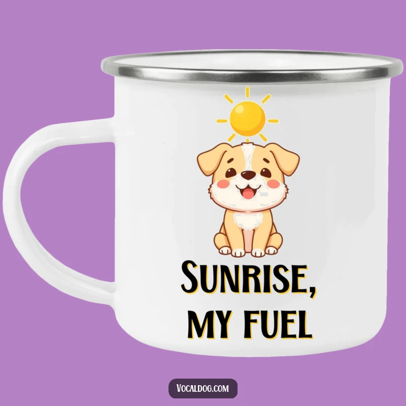 Funny Sunshine Halo Dog Camping Mug - Your Trail Companion's Divine Spirit!