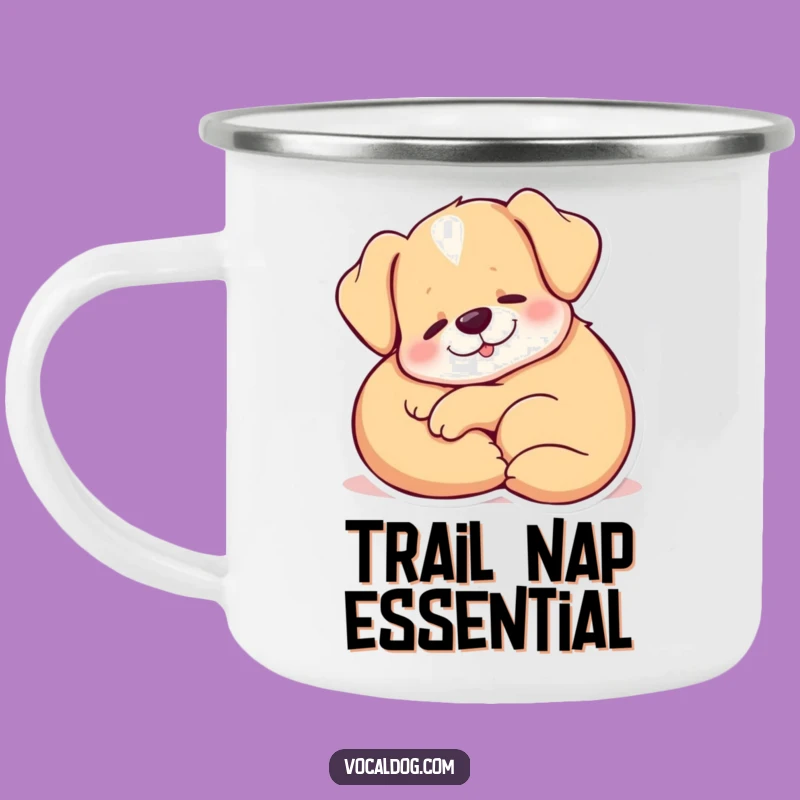 Funny Dog Camping Mug: Content Sigh Comfort, Relaxing Outdoors Gift