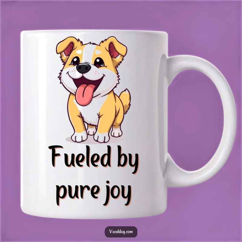 Funny Dog Run Mug: Ecstatic Tongue-Out Pup Perfect for Happy Dog Lovers