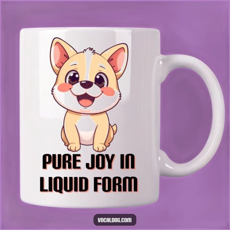 Funny Blissful Dog Mug - A Happy Dog Character Enjoying Pure Joy, Perfect Gift