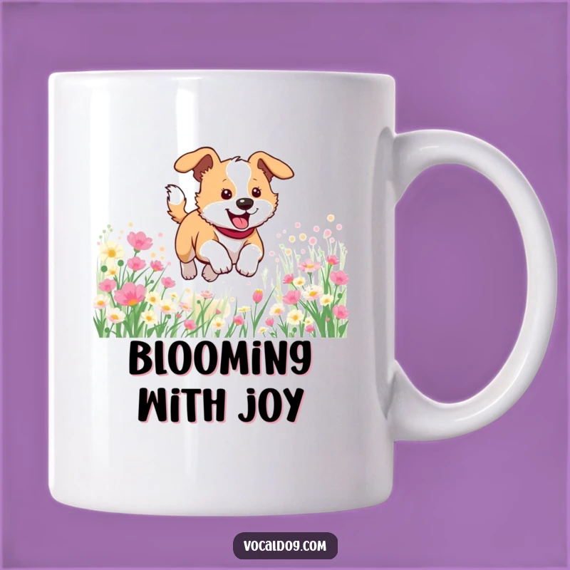 Funny Dog Flowers Mug: Joyful Bounding for Your Morning Brew