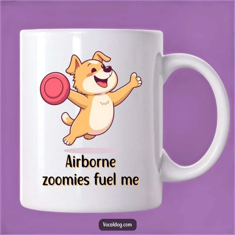 Funny Dog Frisbee Catch Mug: A Joyful Pup's Perfect Gift for Dog Lovers