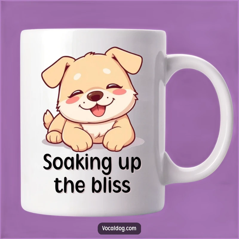 Funny Dog Sunbathing Mug: Relaxed Pup Bliss for a Perfectly Chill Gift