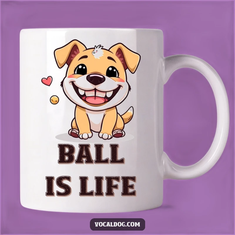 Funny Fetch Dog Mug: Joyful Grin Design for Dog Lovers, a Perfect Humorous Gift