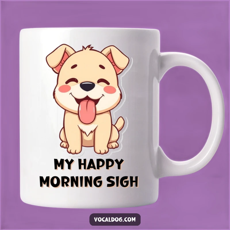 Funny Happy Dog Mug: Utterly Content Canine Tongue Out for Dog Lovers Gift