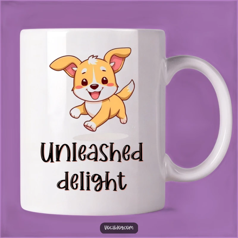 Funny Dog Running Mug: Joyful Ears Flapping Pet's Funny Gift Idea