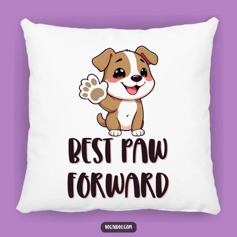 Funny Dog Offering Paw Pillow: Cozy Comfort with a Hilarious Canine Friend