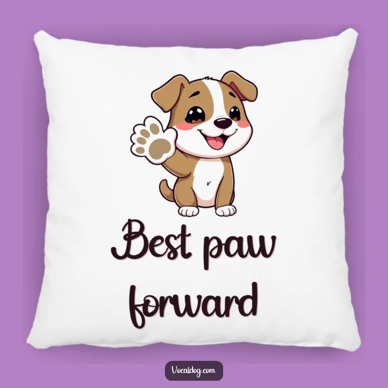 Funny Dog Offering Paw Pillow: Cozy Comfort with a Hilarious Canine Friend