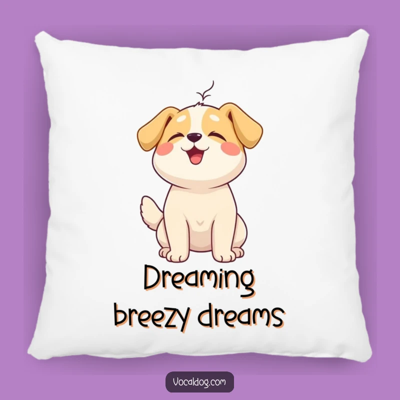 Funny Serene Dog Pillow: Cozy Comfort in Gentle Breeze