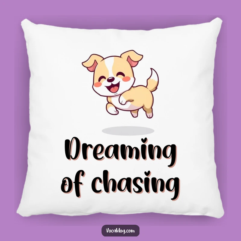 Funny Dog Tail Chase Pillow: Couch Comfort with Playful Pup Joy