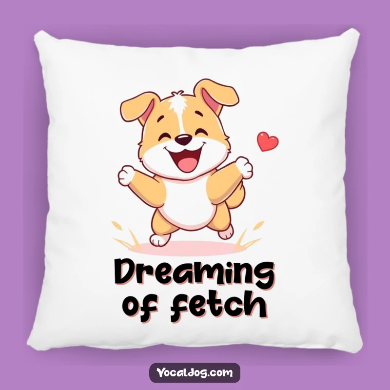 Funny Happy Fetch Dog Pillow: Cuddle Up with Canine Bliss