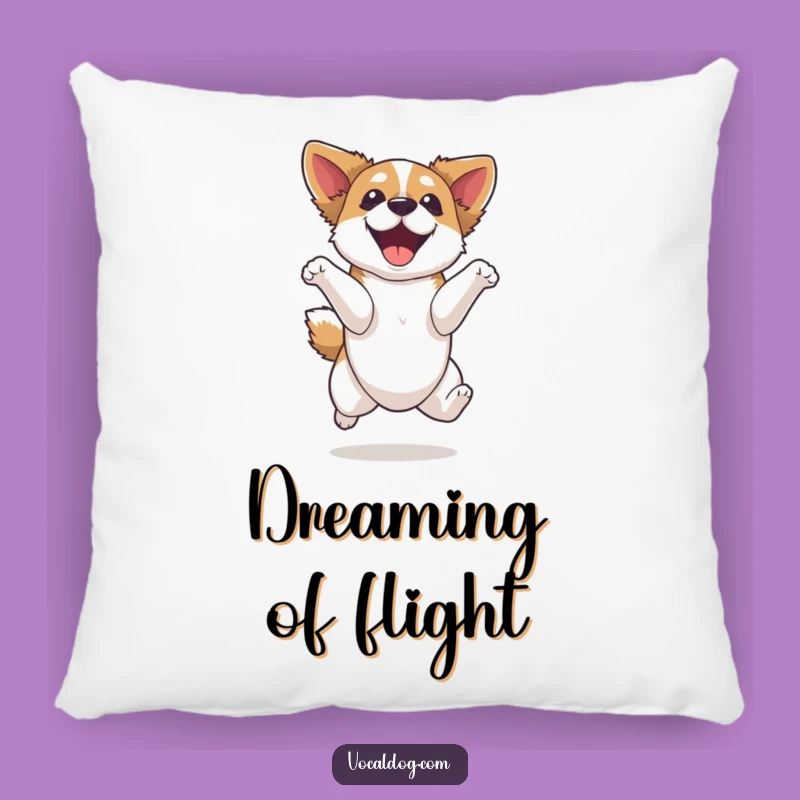 Funny High Bounce Dog Pillow: Cozy Elation - Soft & Joyful Decor