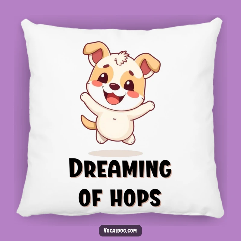 Funny Hopping Dog Pillow: Cozy Comfort with Cheerful Vibes