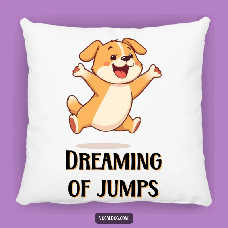 Funny Leaping Dog Pillow: Cozy Comfort with Hilarious Canine Exuberance