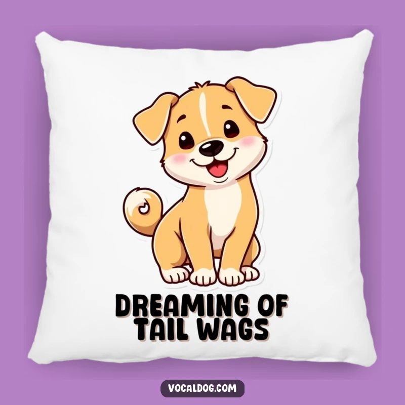 Funny Spiral Tail Dog Pillow - Soft & Playful Accent Pillow Gift