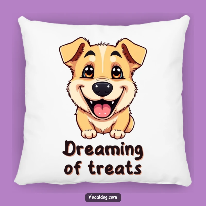 Funny Dog Goofy Grin Pillow: Cozy Comfort with a Side of Smiles
