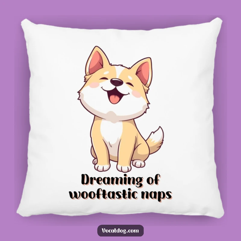 Funny Joyful Woof Dog Pillow - Soft & Hilarious Canine Comfort Gift