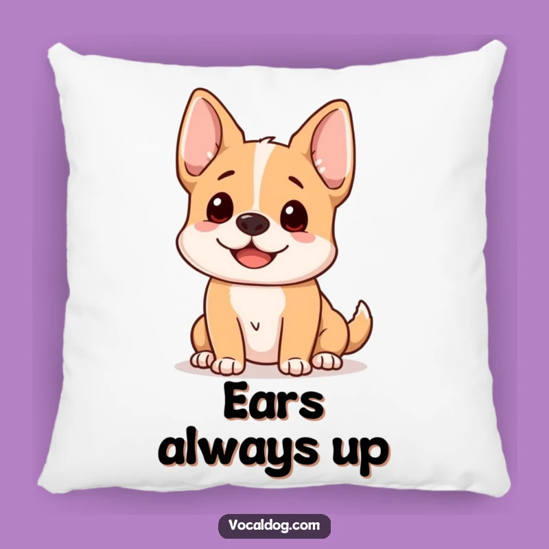 Funny Dog Listening Pillow: Comfy Attentive Pup for a Cozy, Cheerful Accent