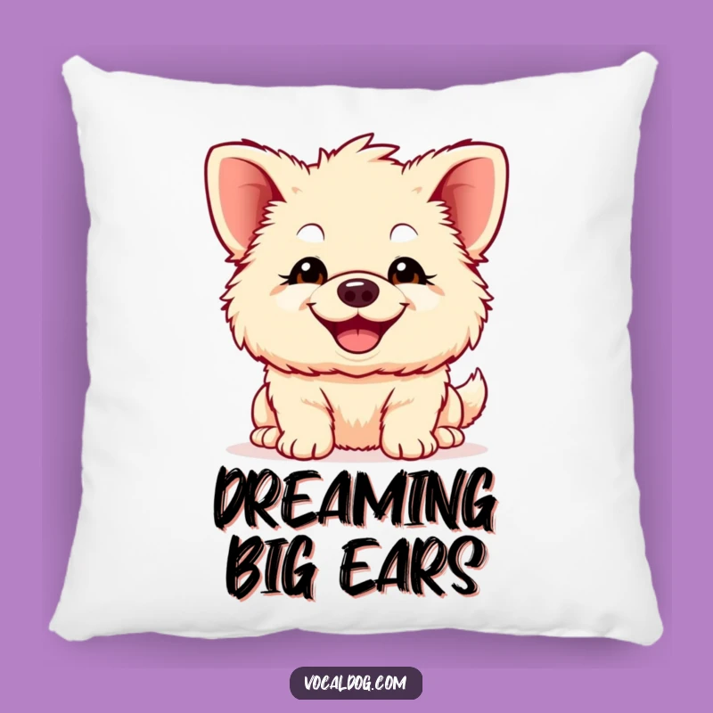 Funny Big Ears Dog Pillow: Cozy Grin - Soft & Joyful Decor
