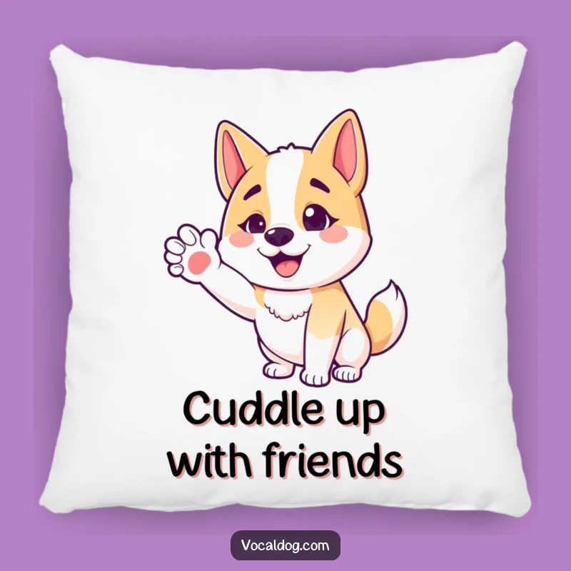 Funny Friendly Dog Pillow - Cozy Comfort, Happy Dog's Paw, Sweet Gift