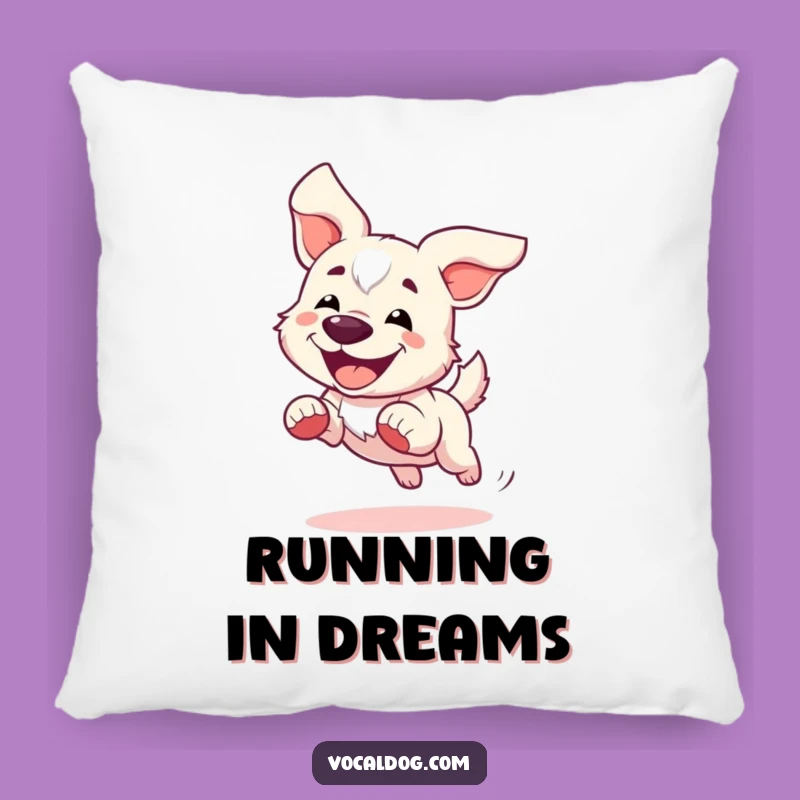 Funny Running Dog Pillow: Snuggle with this Windswept Canine Comfort Gift