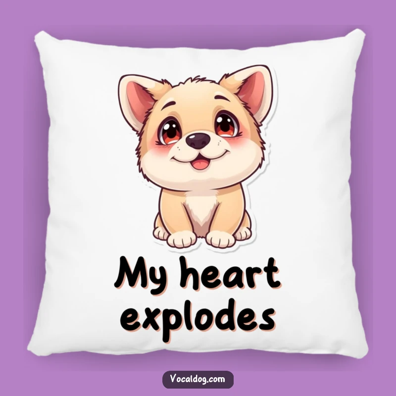 Funny Dog Pillow: Adoring Eyes Happiness, Comfy & Cute Throw Pillow Gift