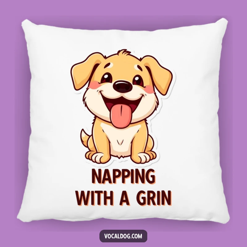 Funny Tongue Out Dog Pillow: Snuggle with this Hilarious Grinning Pup Gift