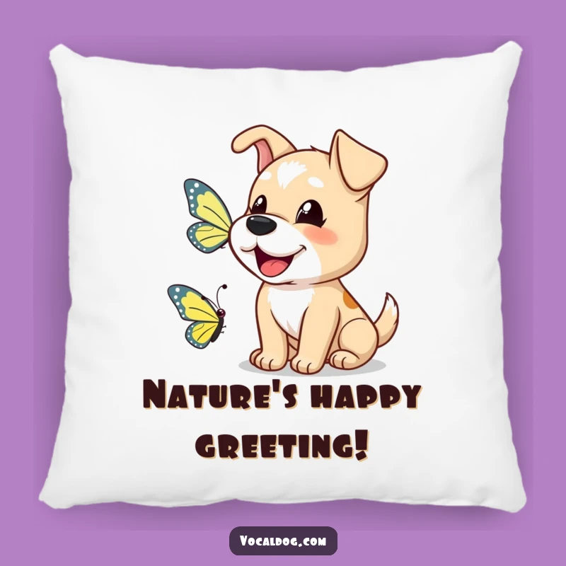 Comfy Funny Dog Butterfly Bark Pillow: Snuggle with Smiles!