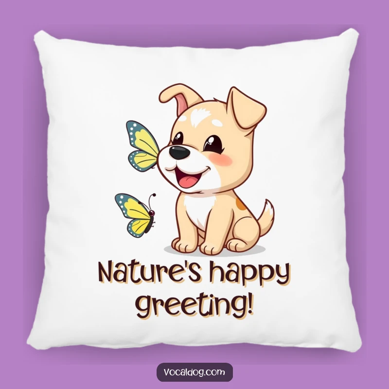 Comfy Funny Dog Butterfly Bark Pillow: Snuggle with Smiles!