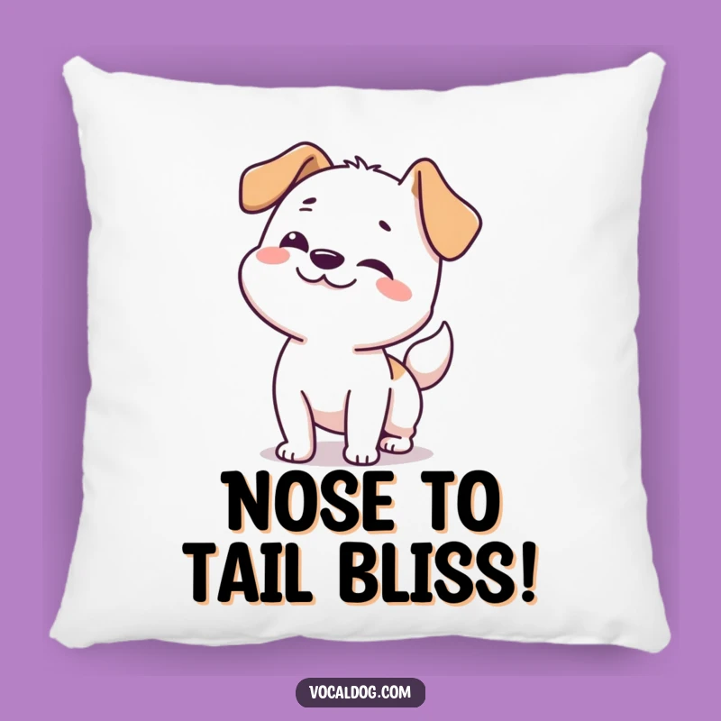 Comfy Funny Dog Happy Wiggle Pillow: Huggable Joy!