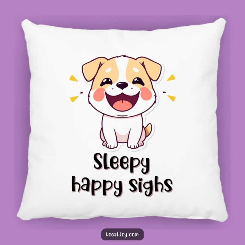 Cozy Funny Dog Happy Sounds Pillow: Soft Comfort, Expressive Design, Perfect Gift