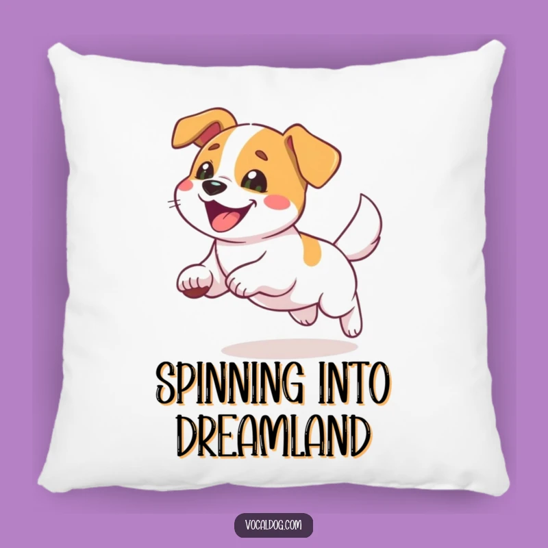 Funny Tail Chasing Dog Pillow - Soft & Hilarious Comforting Companion Gift