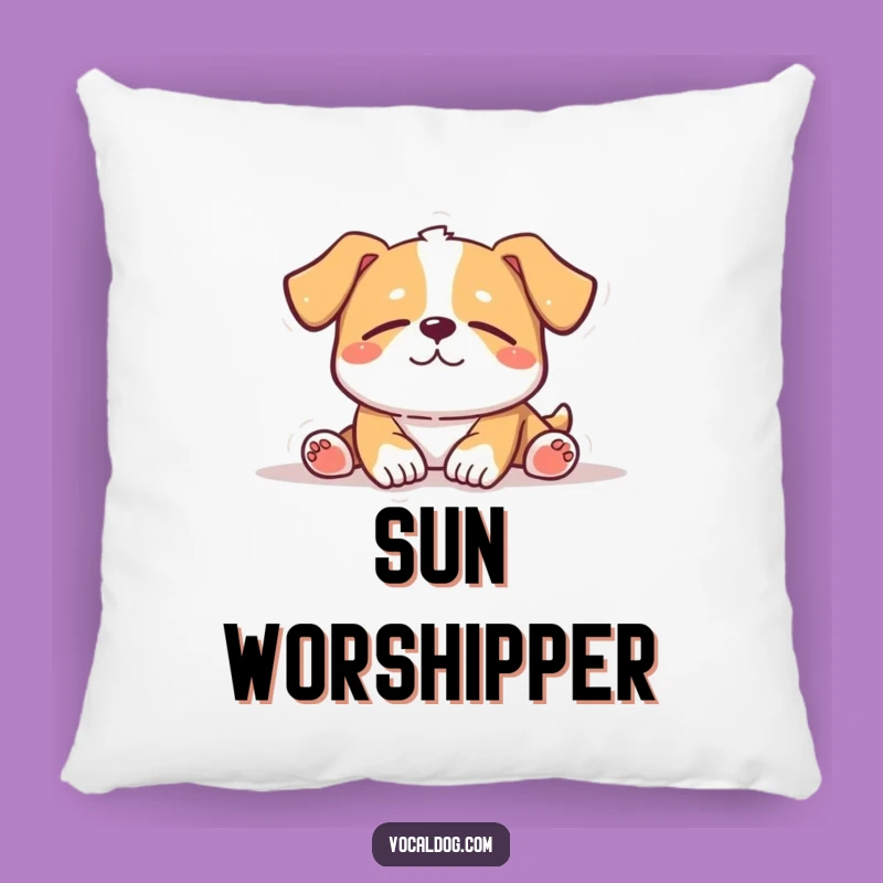 Funny Sunbathing Dog Pillow: Cozy Comfort, Peaceful Design, Sweet Humorous Gift