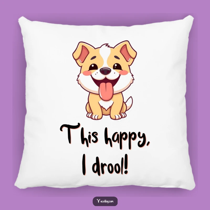 Comfy Funny Dog Happy Tongue Pillow: Cuddle Up with Joy!