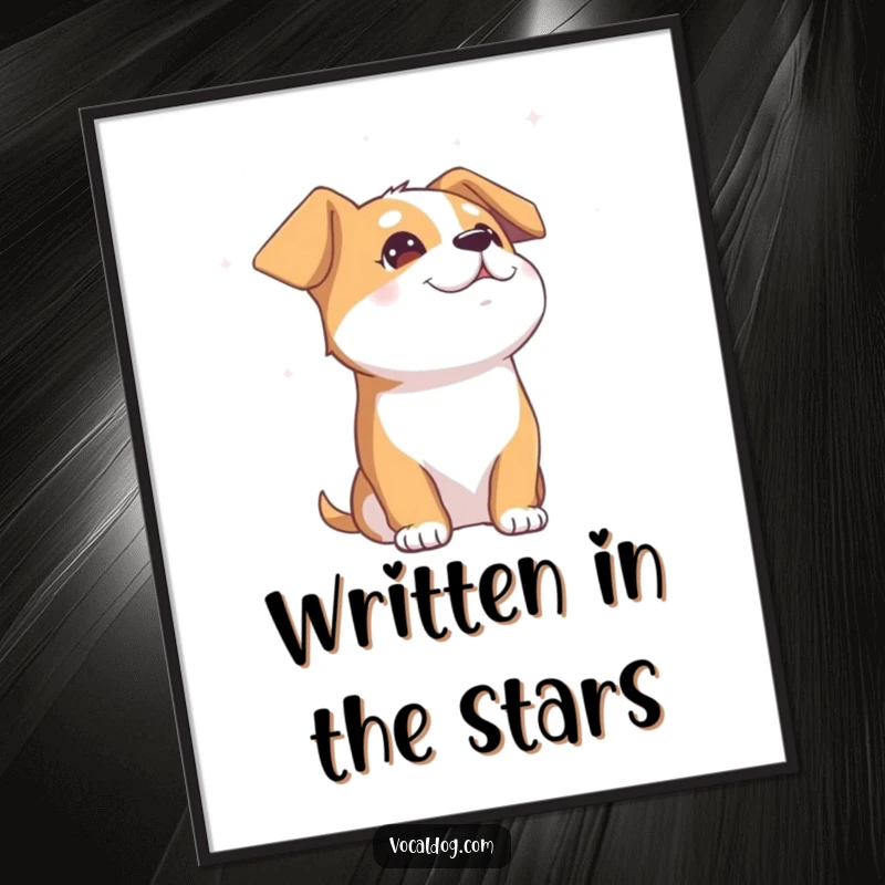 Funny Dog Digital Art: A downloadable image of a dog looking up at the sky with its eyes closed, radiating pure, blissful contentment.