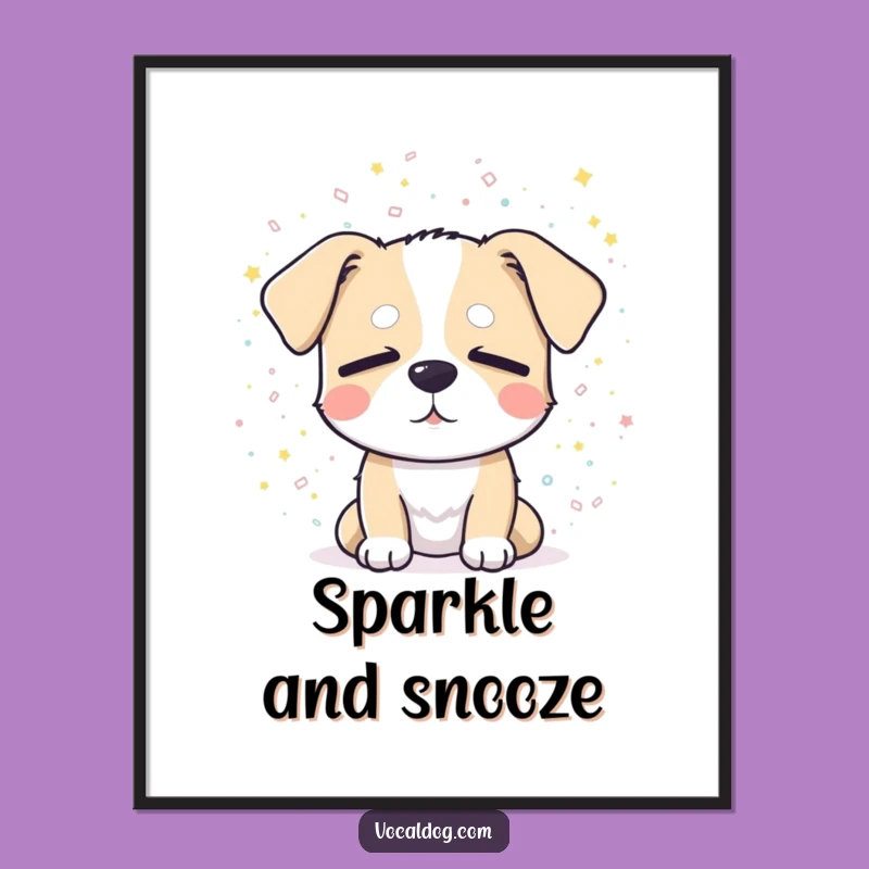 Funny Dog Confetti Bliss Digital Art - Instant Celebration for Walls!